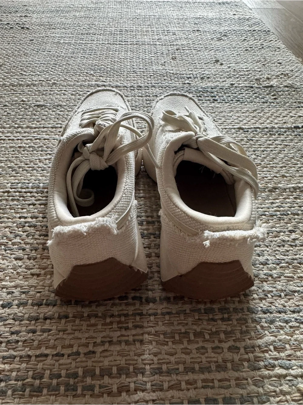 DV Dolce Vita Bynx Lace-Up Jogger Sneakers in an off-white canvas